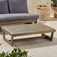 thumbnail image 3 of GDF Studio Elloree Outdoor Acacia Wood Coffee Table, Gray, 3 of 7
