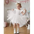 thumbnail image 3 of Oudiya Toddler Tutu Dress Little Girls Irregular Tulle Princess Birthday Party Formal Dresses, 4-8Y, 3 of 7
