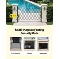 thumbnail image 6 of VEVOR Single Folding Security Gate, Lockable Scissor Gate with 360° Swivel Casters, Outdoor Barricade Steel Retractable Gates, for Entry Security, Garage, Warehouse & Pool, 74.80 x 51.57 in (W x H), 6 of 9