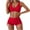 Red-women's bikini swimsuits, variant on Brnmxoke Women's 2 Piece Bathing Suits Bikini Summer High Waisted Swimwear Beach Bathing Suits with Tie Side Boyshorts Blue,L