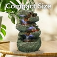 thumbnail image 6 of Sunnydaze Decor Tabletop Water Fountain, 7.00 x 5.50 x 10.50 Inch, Polyresin Light Grey, 6 of 13
