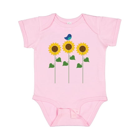 

Inktastic Sunflower Garden and Bird Gift Baby Boy or Baby Girl Bodysuit