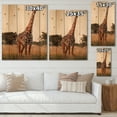 thumbnail image 4 of Designart 'African Giraffe In The Wildlife I' Farmhouse Print on Natural Pine Wood, 4 of 5