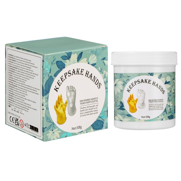 1 juego de moldes de mano para recuerdo de bebé, kit de yeso para recuerdo de mano, regalo para baby shower