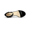 thumbnail image 4 of BLISSFUL STEP Women's Ankle Buckle Strap Chunky Heel Sandal Shoes Black 7.5, 4 of 8