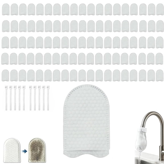 Faucet filter bag | 10/20/50/100 Pack Universal Faucet Filter Bag with Sediment Barrier, Fine Fiber Mesh Purifier, Faucet filter bags for kitchen sink