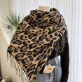 thumbnail image 2 of Yuanlong Winter Scarves Imitation pashm Classic leopard printed tassel Wraps Shawls Autumn Wear fashionable Warm Scarf, 2 of 6