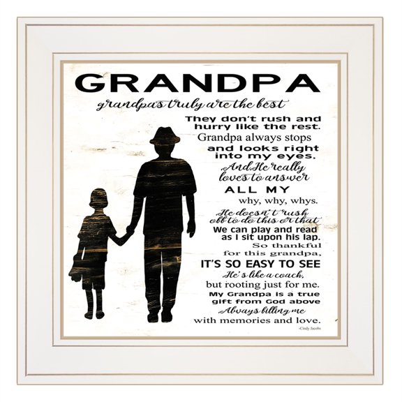 My Grandpa is the Best by  Cindy Jacobs Print Wall Art Wood Multi-Color