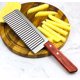 thumbnail image 4 of Aparatos de cocina, Accesorios de cocina, Utensilios de cocina, Utensilios de cocina, Cuchillo para papas fritas de acero inoxidable con mango de madera, Utensilio moderno para papas fritas, Rebanador, 4 of 6