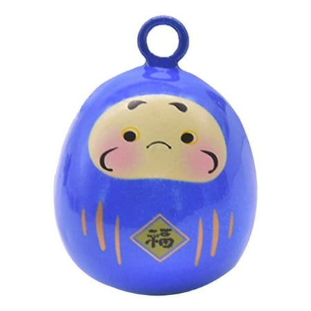 

Cartoon Daruma Bells Pendant Accessories Seal Japanese Water Bells Copper Hanging Accessories Supplies for DIY Backpack Costume Pendant (Blue)