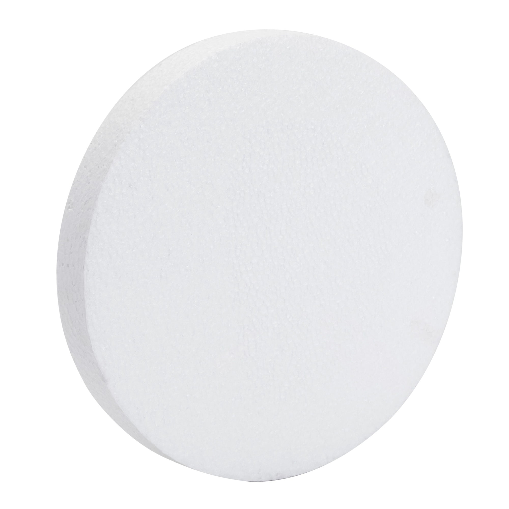 8 X 1 Styrofoam Disc White Pkg/6