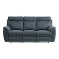 thumbnail image 2 of Lexicon Clifton Microfiber Double Reclining Sofa In Blue, 2 of 5
