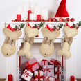 thumbnail image 4 of Dalrosia Christmas Pet Stockings Dog Bone Fish Christmas Stockings PET Burlap Stockings Fireplace Hanging Stockings with Bowknot for Dog Cat Christmas Party Decoration Gift, 4 of 5