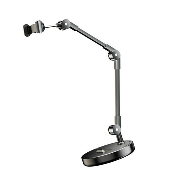 Overhead Phone Mount with Adjustable Arm & Clamp, Rotating Desk Stand for Live Streaming, Filming, Video Calls