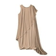 thumbnail image 5 of Afdoent Womens Dresses Summer Casual Dress Elegant Asymmetric Chiffon Sleeveless Dress For Stylish Comfortable Breathable Vacation Fashion Outfits, 5 of 5