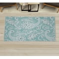 thumbnail image 1 of Floral Decorative Rug, Paisley Flower Classic Turkish Oriental Design Dots and Leafs Illustration, Quality Carpet for Bedroom Dorm and Living Room, 6 Sizes, Pale Seafoam, by Ambesonne, 1 of 1