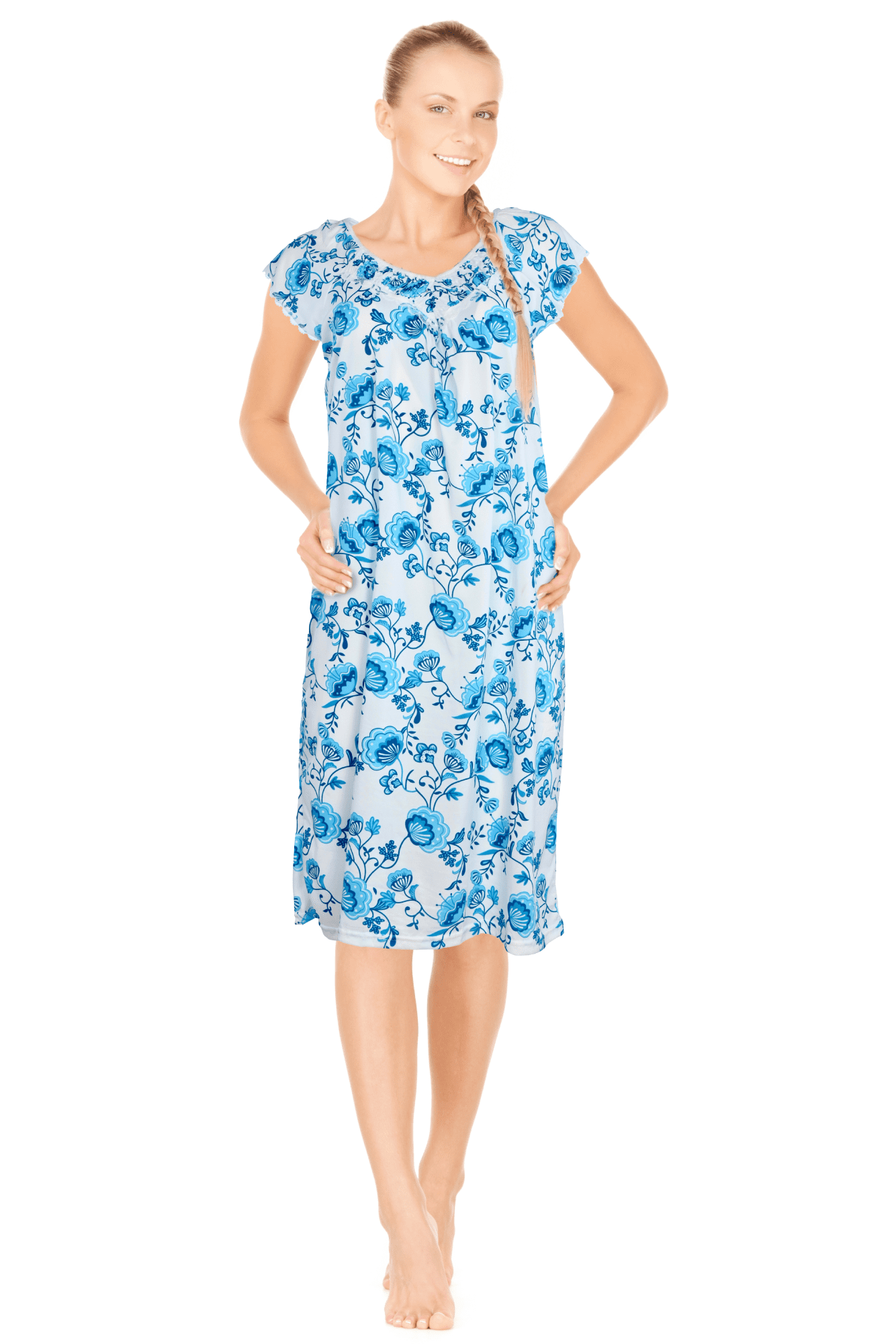 JEFFRICO Womens Nightgowns Sleepwear Soft Pajama Dress Nightshirts
