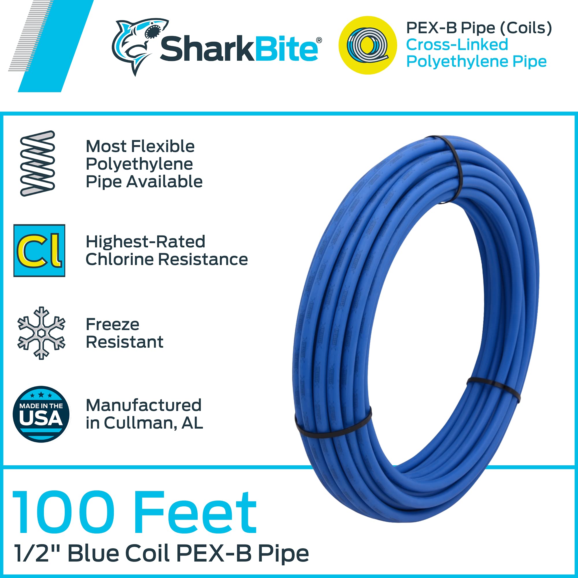 Cash Acme U860B100 Tubing Roll 1/2" X 100' - Blue - image 2 of 5