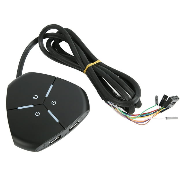 Interruptor De Alimentación De Computadora De Escritorio, Botón De Interruptor De PC De Escritorio Fácil De Usar ABS Interruptor De Alimentación Dual Ahorro De Espacio Para