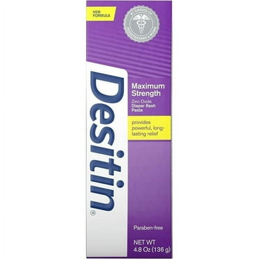 Desitin Maximum Strength Baby Diaper Rash Cream with 40% Zinc Oxide for Treatment, Relief & Prevention, Hypoallergenic, Phthalate- & Paraben-Free Paste, 4. 8 oz 4. 8 Ounce (Pack of 1)