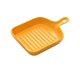 thumbnail image 1 of Square Grill Plate for Food Transfer 1 Piece Yellow Non Stick Pan with Handle, 1 of 5