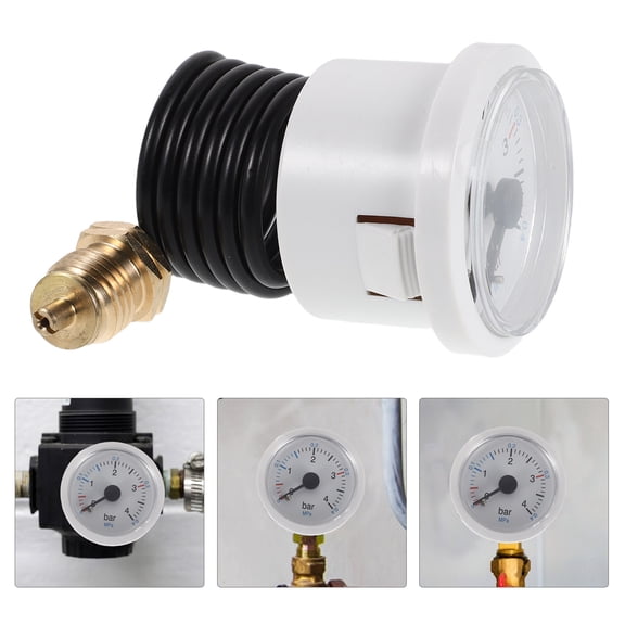 CATIEBYE Water Pressure Meter, Sturdy Construction, Dual Application, White, High Precision