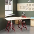 thumbnail image 2 of HOMCOM Tréteau Télescopique Réglable pour Chantier, Outil Cheval Scie Pliable, Rouge, 2 of 10