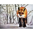thumbnail image 2 of Aldridge, Ashley 14x12 White Modern Wood Framed Museum Art Print Titled - Red Fox Fascination, 2 of 4