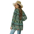thumbnail image 3 of SCRAWLGOD Aztec Ethnic Women's Open Front Cardigan Lightweight Long Sleeve Tops for Women Casual Size S Elastic Women Long Cardigan Comfy Soft Cardigans for Women Vacation, 3 of 7