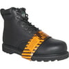 KRAZY SHOE ARTISTS Black LEATHER 6 Inch Mens Work Boot