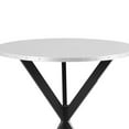 thumbnail image 3 of 36 Inch Bar Table- Metal Top- Hammered Nails- Intersected Base- Silver, 3 of 8