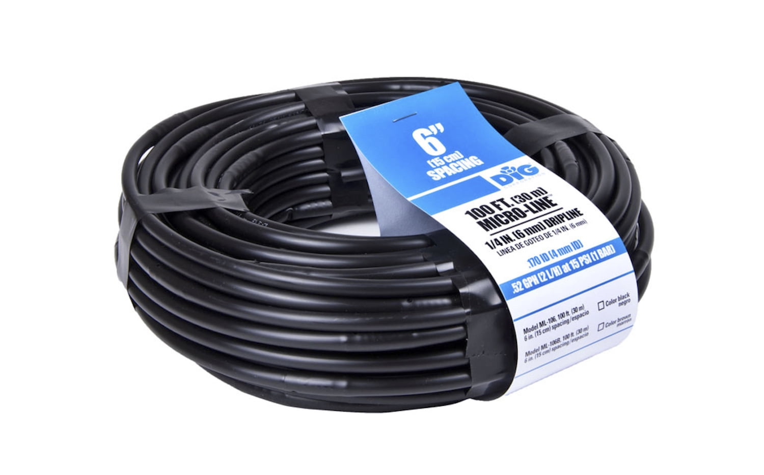 Drip and Micro Irrigation 50 ft DIG Drip-Line Tubing 6 in Emitter Spacing 