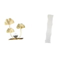 thumbnail image 1 of Figura decorativa de metal con flores y hojas. Estatuas para decoración del hogar. Figuras para estante, mesa, armario o lámpara de pie. Pantalla de p, 1 of 8