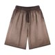 thumbnail image 3 of WILLBEST Pantalones Cortos Casuales para Hombre, Pantalones Cortos Desgastados de Peso Pesado para Adultos, Lavados, de Dos Tonos, con Degradado, Holgados, de Gran Tamaño, 3 of 3