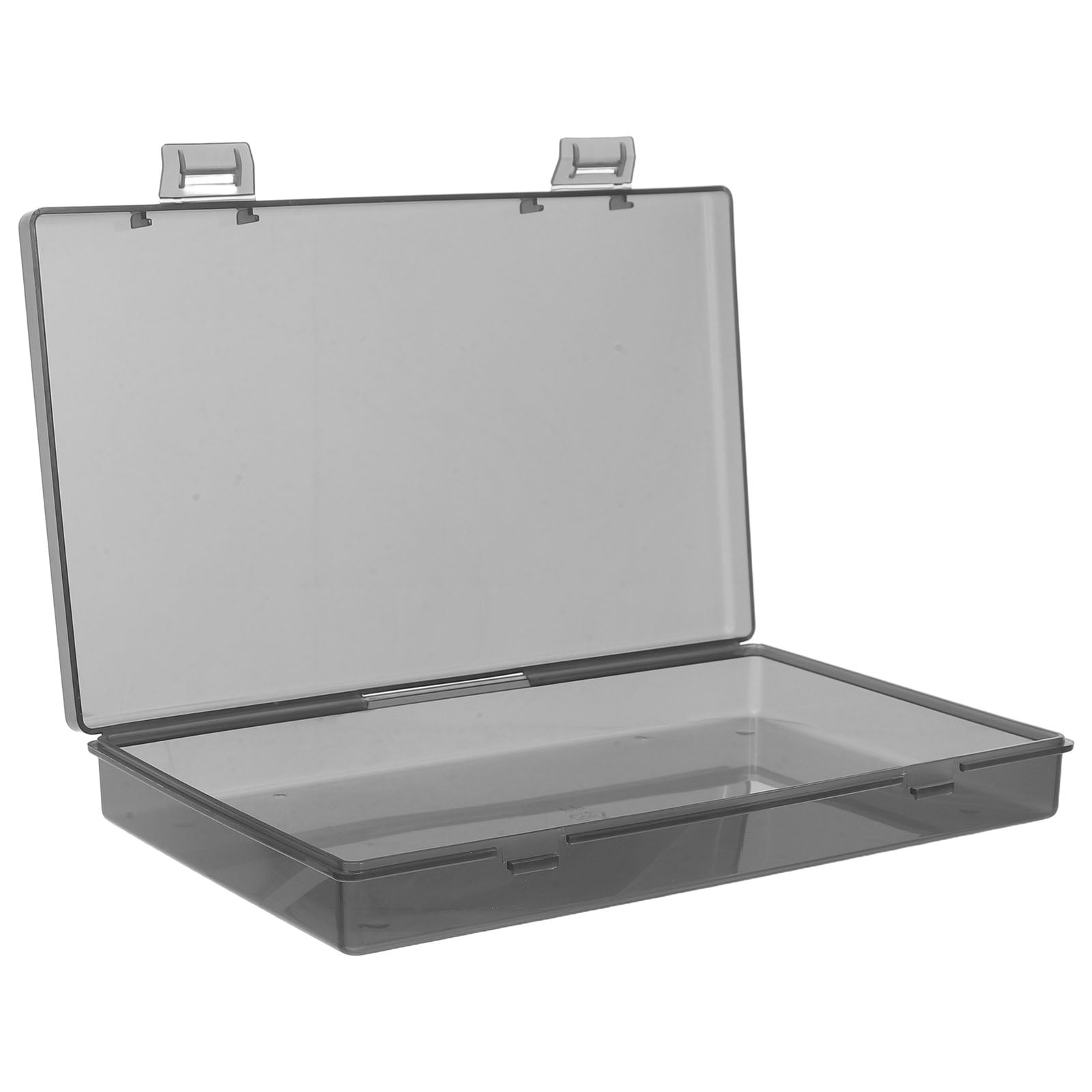 ELAYARD Black Plastic Covered Storage Boxes with Double Buckle Stackable