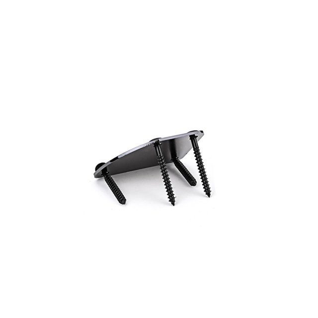 Maoww 4 Holes Guitar Neck Plate Mounting with Screws Instrument Repairing Board Maintenance Accessory Professional Learner Black