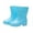 Blue, variant on Kids Toddler Rain Boots Unisex Solid Color Simplicity Low Heel Rubber Sole Non Slip Waterproof Lightweight Durable Plastic Rain Shoes for Children Boys and Girls Black