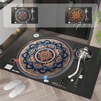 Area Rug Music Record Living Room Rugs 15.74x23.62 in Non Slip Washable Funny Bathroom Decor Absorbent Rug Carpet Dirt-resistants Floor Mat for Home Living Room Door Decor Rugs