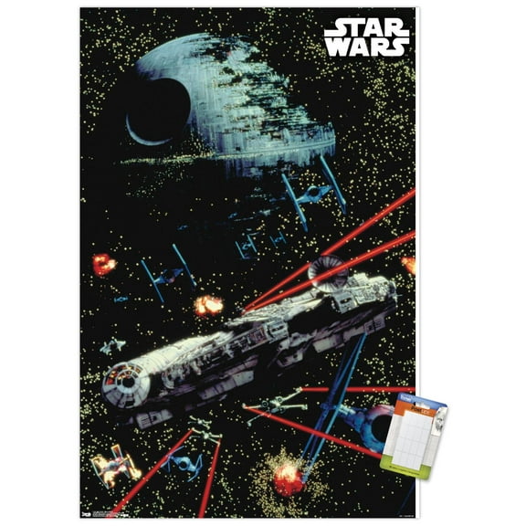 Star Wars: Saga - Space Battle Wall Poster, 22.375" x 34"