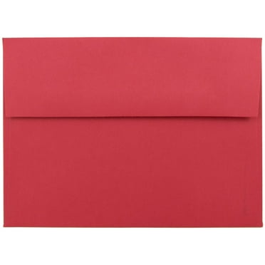 JAM Paper A7 Envelopes, 5 1/4 x 7 1/4, Red, 25/Pack
