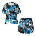 thumbnail image 4 of Lsque Football Time Women's Short-Sleeved Pajama Set - 2 Piece Soft and Lightweight Sleepwear Set-X-Large, 4 of 9