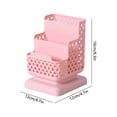 thumbnail image 3 of Desk Organizer for Pens, Pencils, Markers and Art Supplies, Plastic Storage Holder with 3 Compartments for Office, Makeup, and Home Organization, 3 of 6