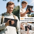 thumbnail image 6 of For Samsung Galaxy Tab A11 2025/Tab A9 2023 Case 8.7 inch (SM-X133/X135/ SM-X110/X115), 360 Hand Strap, Shoulder Strap, Kickstand, Rugged Drop Protection, Black, 6 of 6