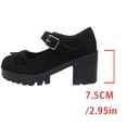 thumbnail image 6 of ZACPNCV Womens Plus Size Suede Pumps Bow Wrap Around Strap Block Heel Comfort Dress Shoes, 6 of 9