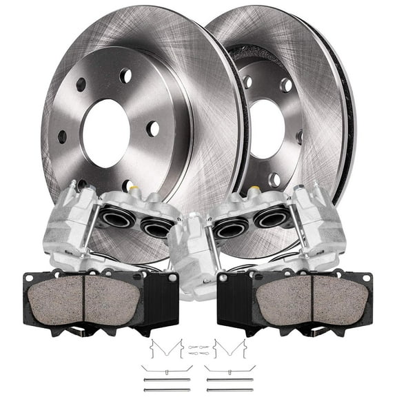 Detroit Axle - 6pc Front Brake Kit for Toyota Tacoma FJ Cruiser 4Runner Replacement Disc Brakes Calipers Brake Rotors Ceramic Brake Pads Brake Calipers