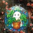 thumbnail image 4 of Cute Ghost Greenhouse Suncatcher Ornament, Halloween Ghost Stained Glass Hangings, Plant Lovers Gift, Halloween Home Decor, Gift for Mom, 4 of 4