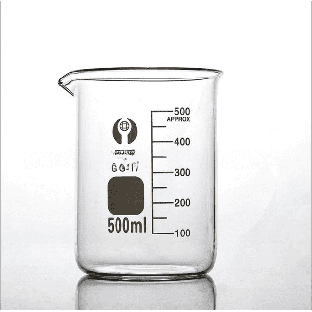 Vaso de precipitados de vidrio Vaso medidor de escala de borosilicato alto 150 ml 100 ml 250 ml 500 ml 1000 ml