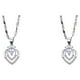thumbnail image 1 of Jumpingount Collar de mujer de repuesto chapado en forma de corazón respetuoso con la piel, Gargantilla elegante romántica para niñas, joyería, Blanco 2Conjunto, 1 of 6