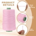 thumbnail image 3 of Polyester Macrame Cord, Polypropylene Craft Crochet Bag Rope Yarn for DIY Projects Light Pink/Orange, 3 of 7