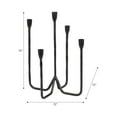 thumbnail image 4 of Modern Metal Iron Candelabra Candle Holder for Dining Tables - Five Architectural Arms Taper Candle Holders for Refined Centerpieces - Elegant Candlestick Holder for Home Decor - 17", Black, 4 of 13